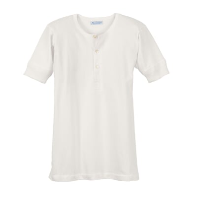 Herrenshirt Jersey Halbarm, Weiß