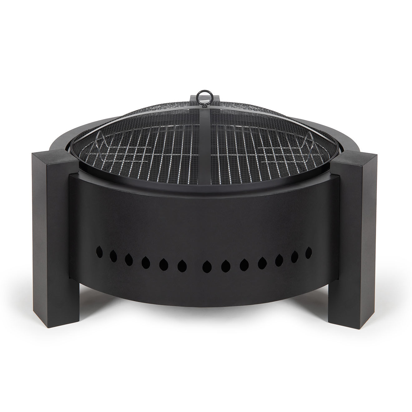 Livoo Brasero en Acier noir - 63x59.5x43 cm