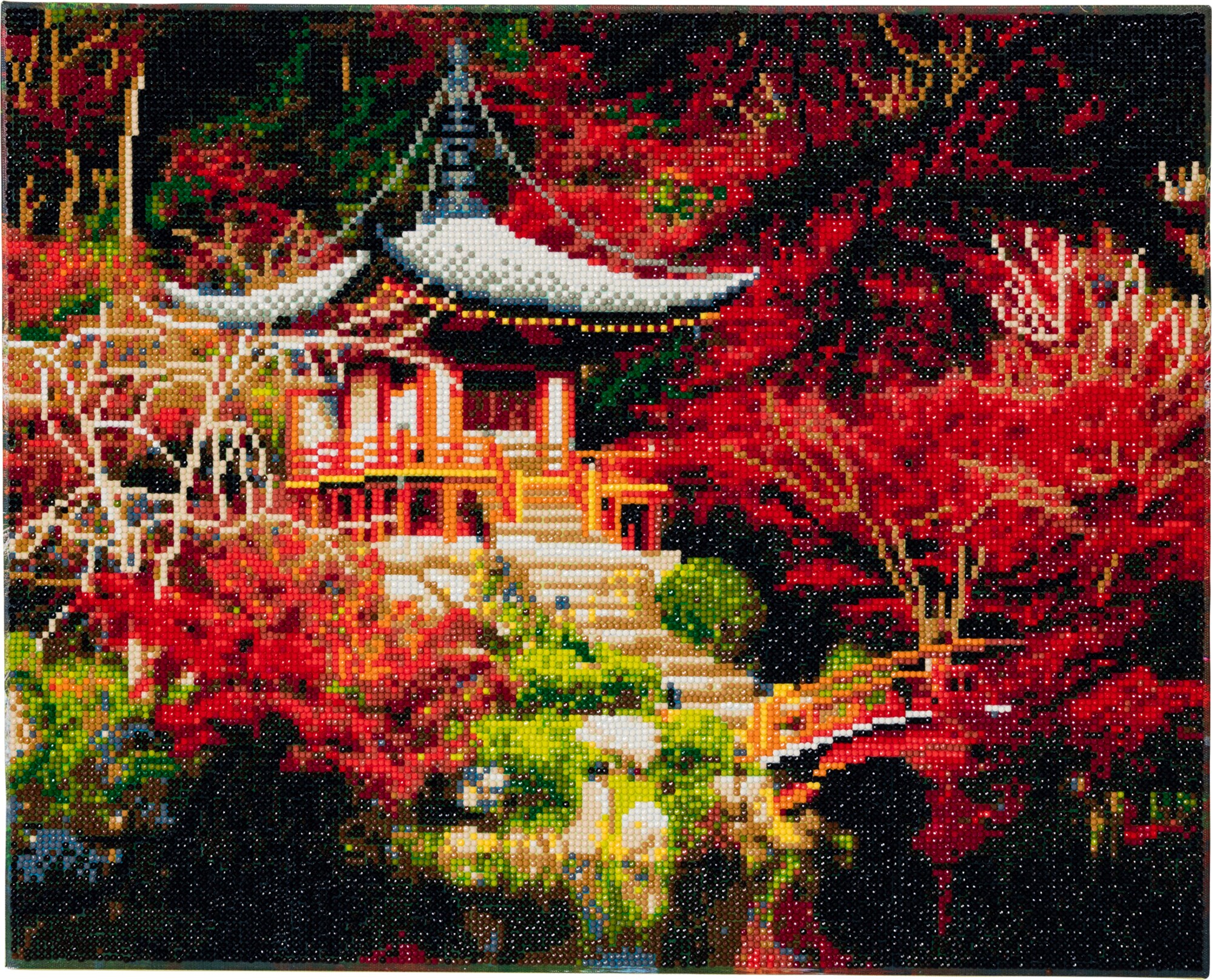 Crystal Art Leinwand Japanischer Tempel 40x50 cm