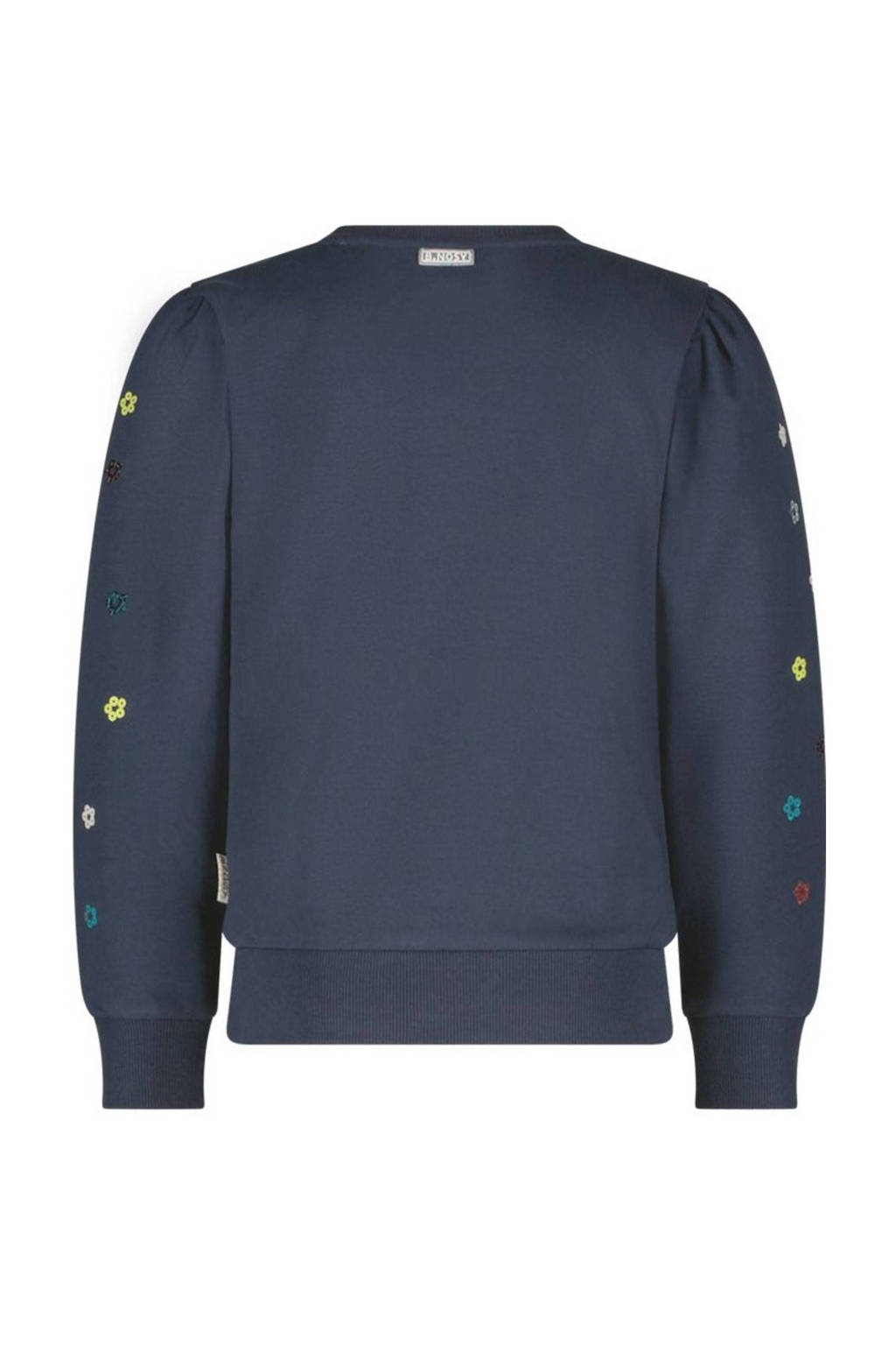 B.Nosy gebloemde sweater Scottie donkerblauw