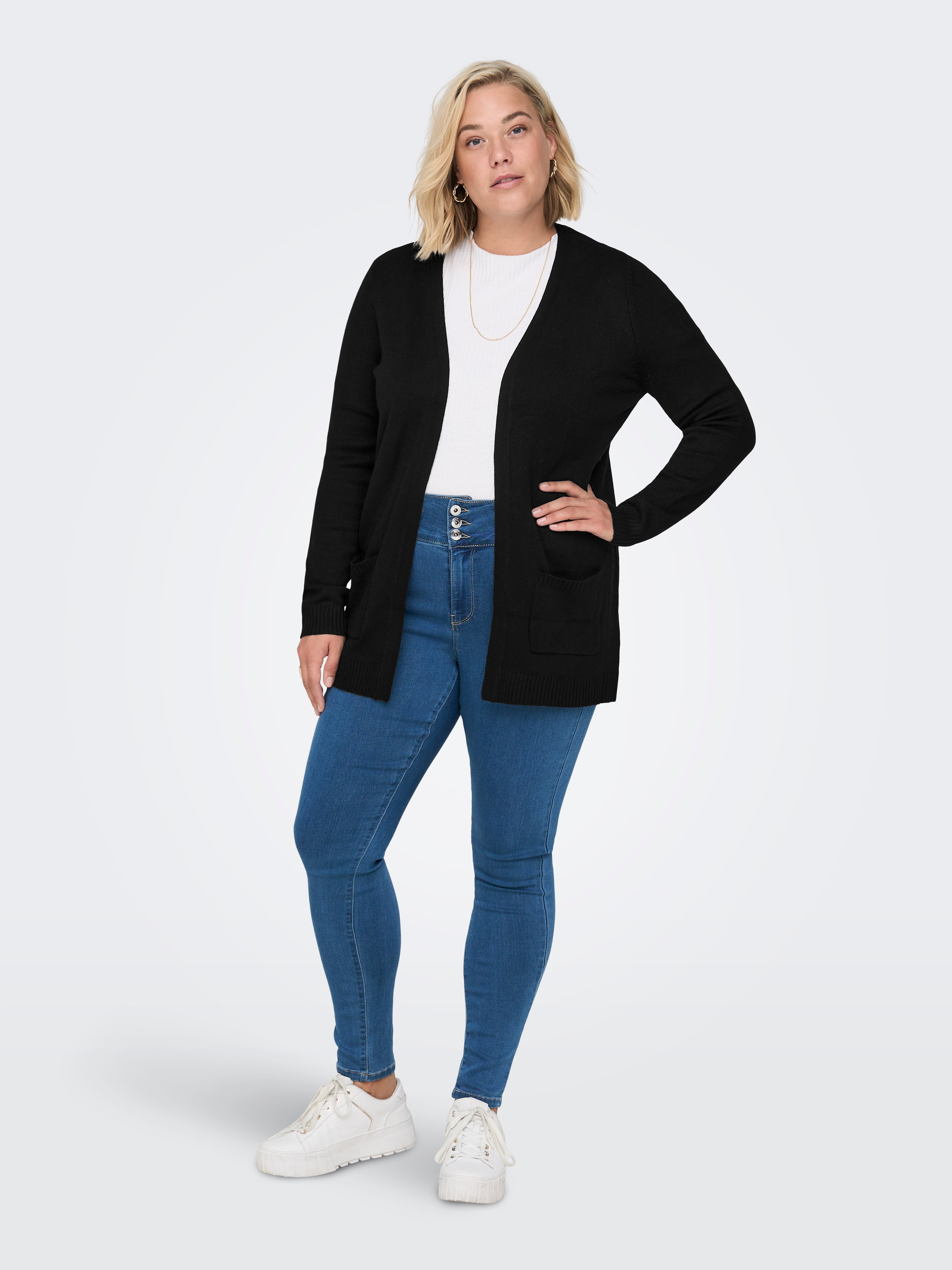 CARESLY Strickjacke Black