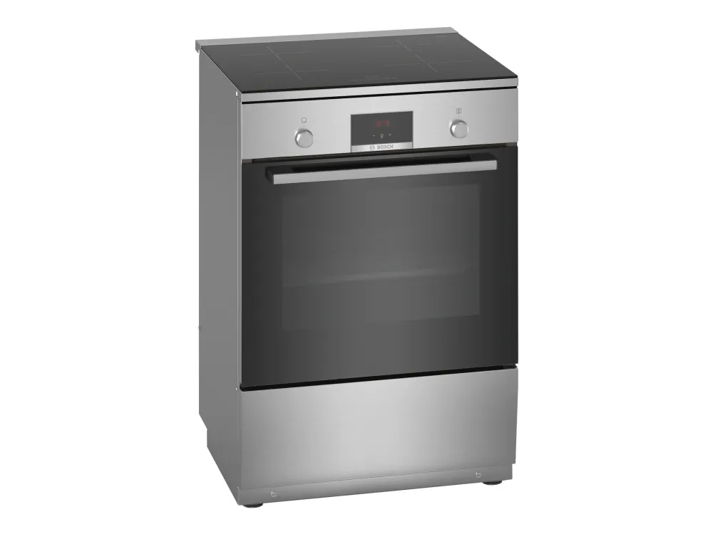 Bosch Serie | 4 HLN39A050U - Komfur - fritstående - bredde: 60 cm - dybde: 60 cm - højde: 90 cm - med selv-rengøring - rustfrit stål