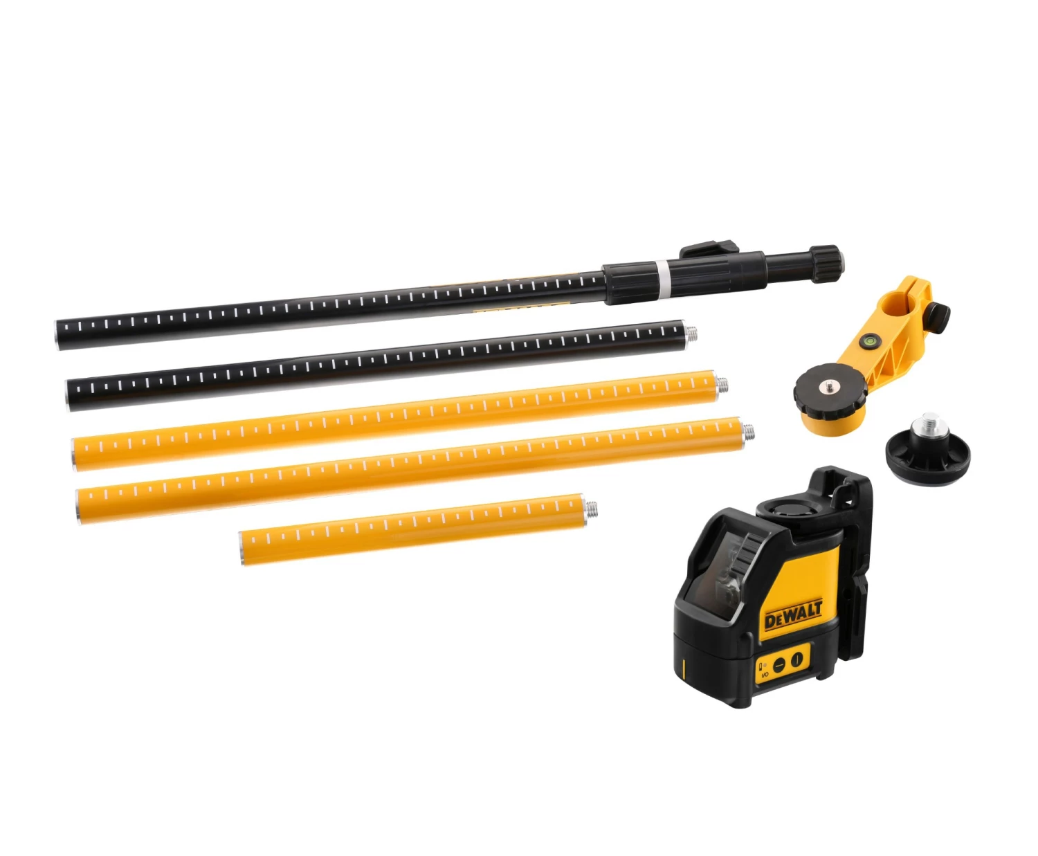 Dewalt DW088KPOL zelfnivellerende kruislijnlaser in koffer (DW088K) & kolom (DE0882) - 15m