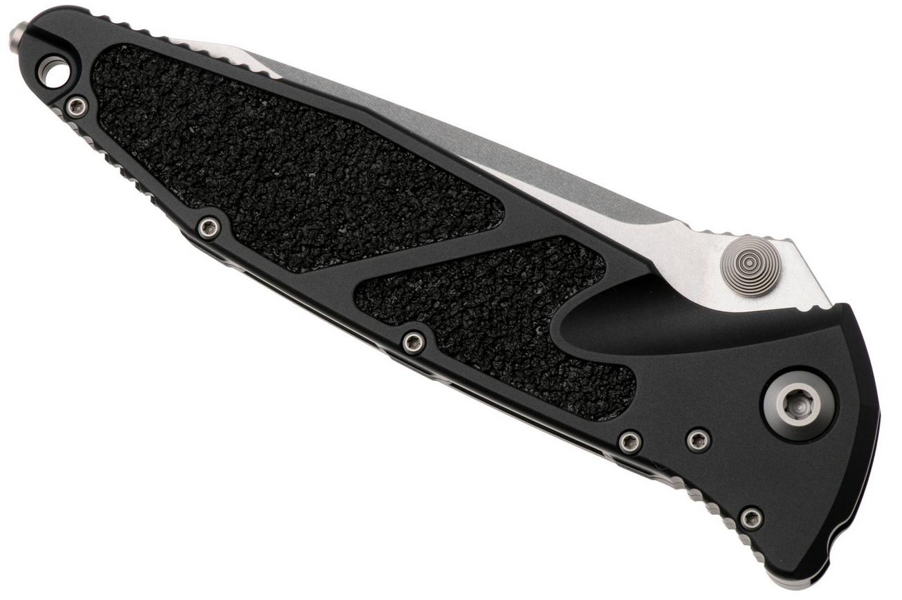 Microtech Socom Elite 161-10, Stonewashed M390 Tanto, Black Aluminum zakmes