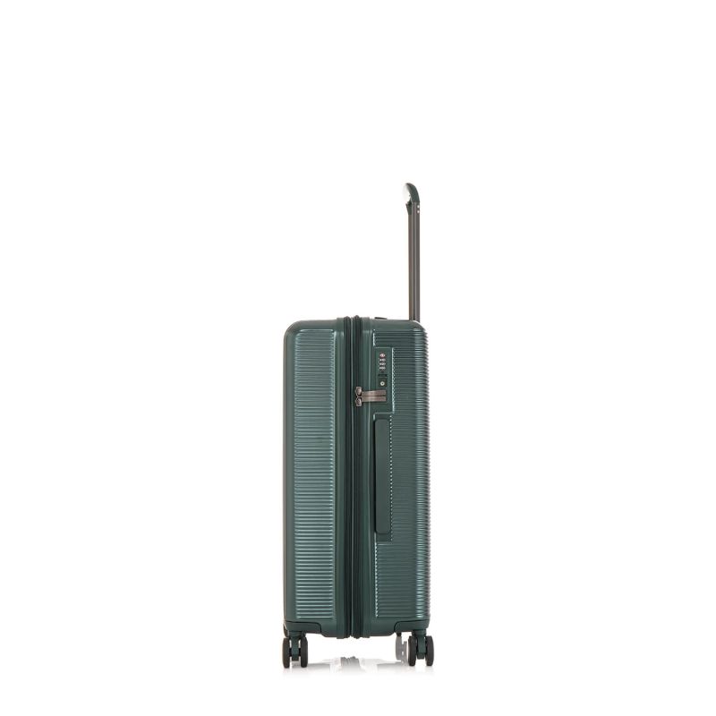 Lot de 2 valises rigides Tori Extensibles 77 et 54 cm Vert foncé