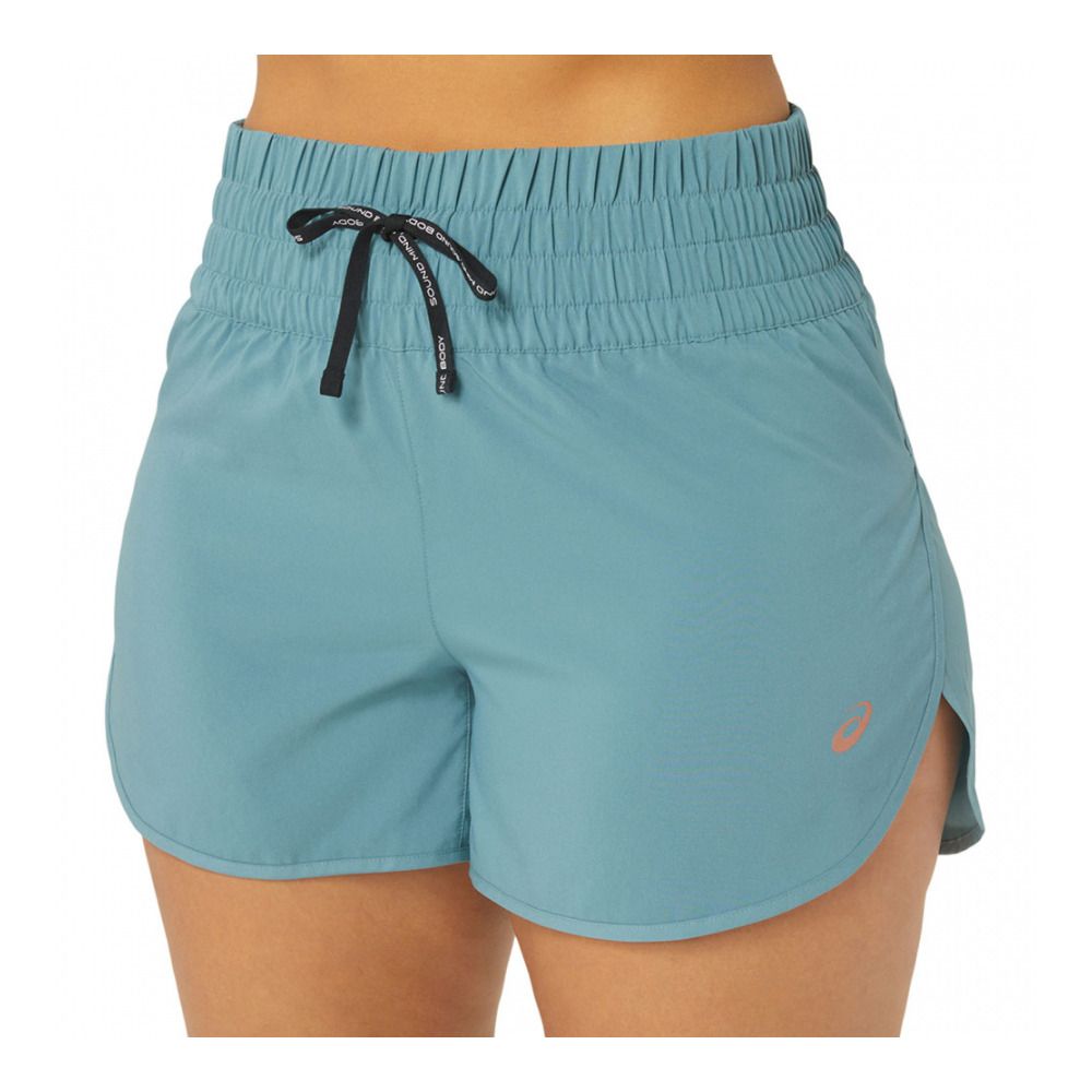 Asics NAGINO 4IN RUN - Short Femme foggy teal