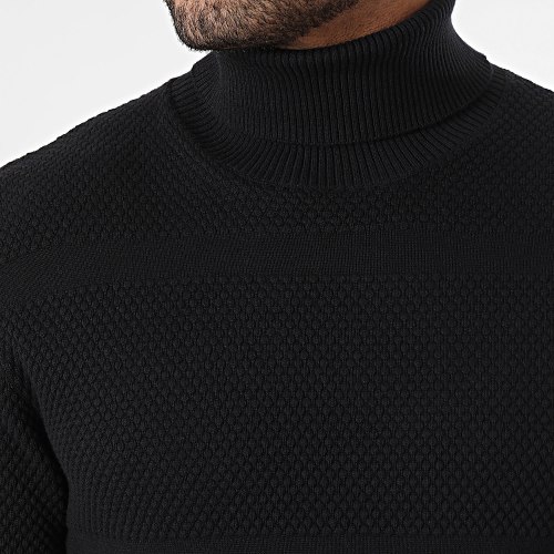 Pull Col Roulé Chris Noir