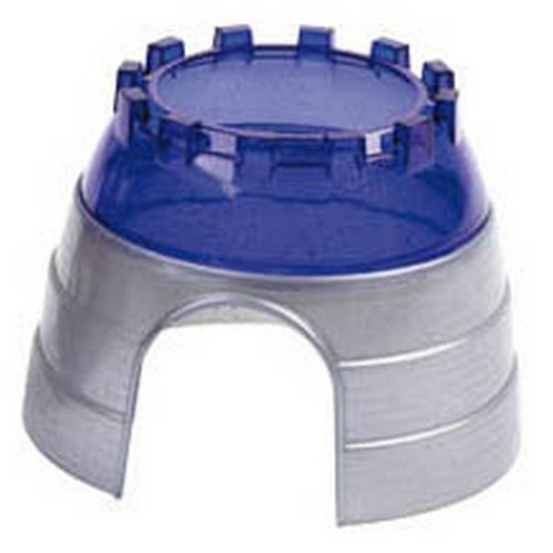 Cúpula com design cibernético para animais de estimação de pequeno porte, Prata/Azul