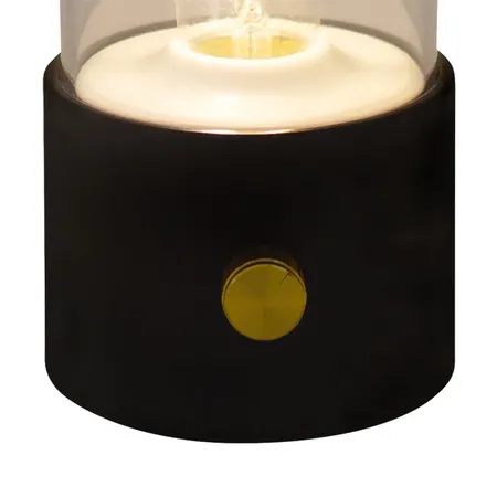Idena LED Campinglaterne Batterie schwarz 19cm