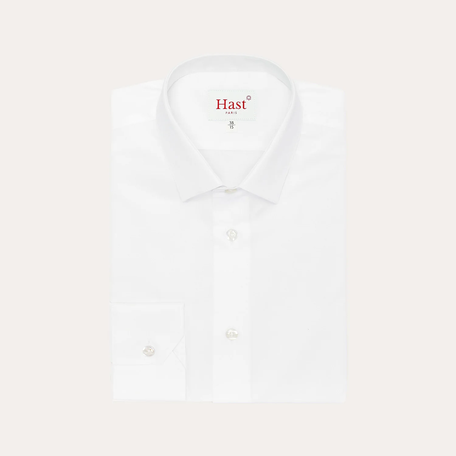 White double-twisted Oxford shirt