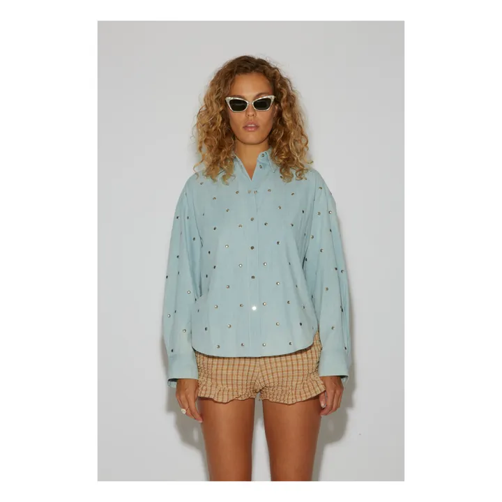 Roseanna Chemise Bijoustuds Punk | Bleu ciel