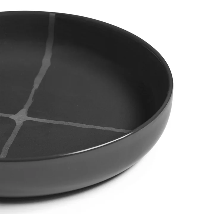 Serax - Zuma tiefer Teller by Kelly Wearstler, Ø 20,5 cm, Pacific / grau (2er-Set)