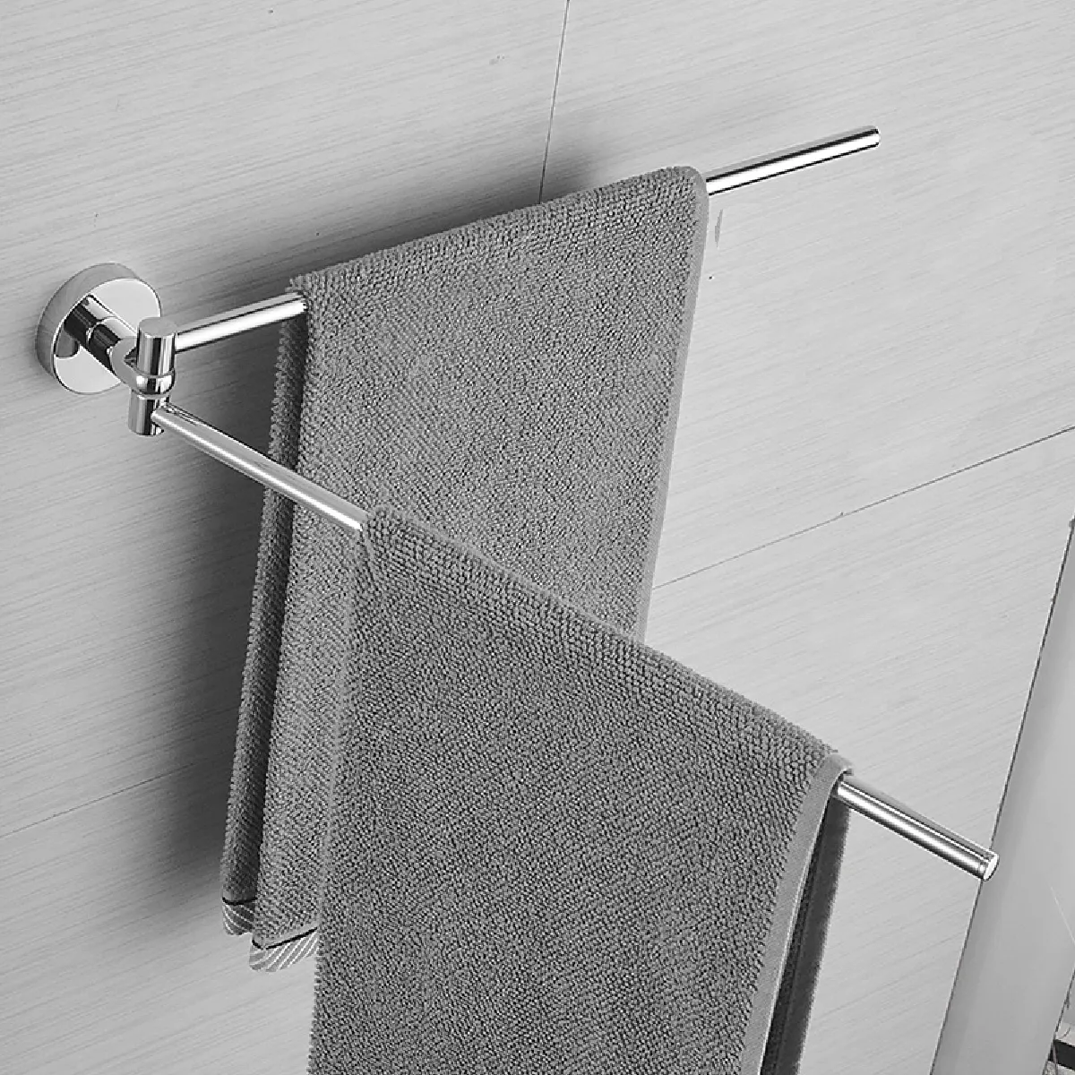 Universal Bâton serviette rotatif inox