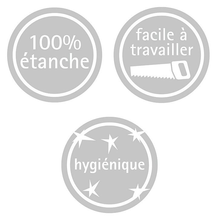 Panneau mural salle de bains 100 x 210 cm, Schulte DécoDesign Décor, pierre gris clair