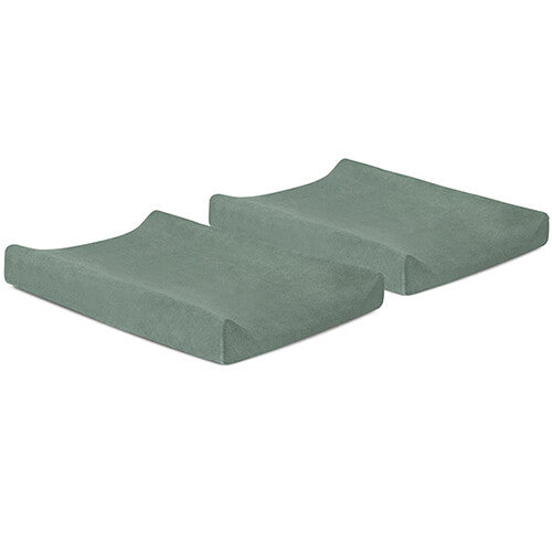 Jollein hoezen verschoonkussen badstof 70x50 cm - ash green - 2st