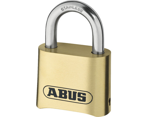 Abus 180IB/50 messing hangslot met sluitplaatje, 50 mm