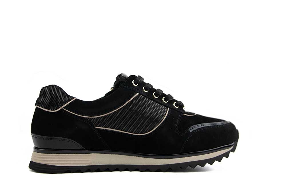 Hassia Sneaker Schwarz Taupe  Pixel Porto