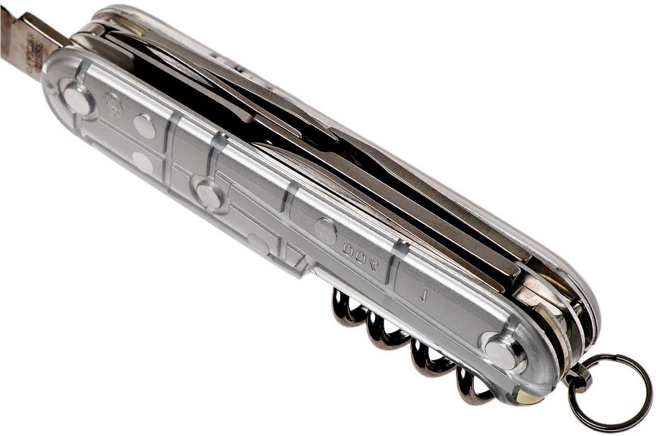 Victorinox Climber transparant zilver 1.3703.T Zwitsers zakmes