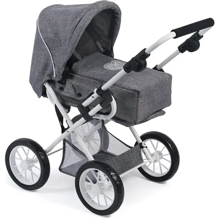 Kombi-Puppenwagen LENI, Jeans Grey