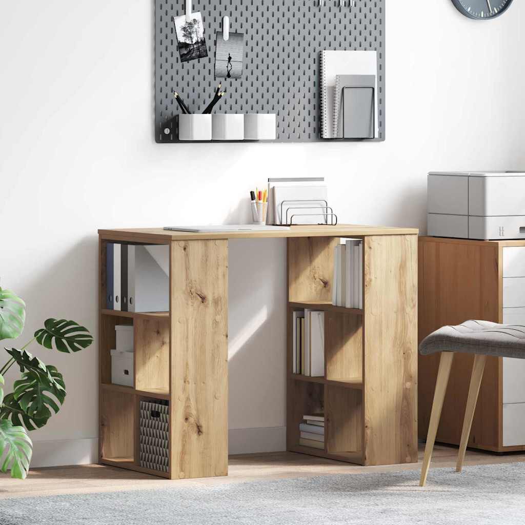 vidaXL Artisan eikenhouten bureau 90 x 50 x 75 cm