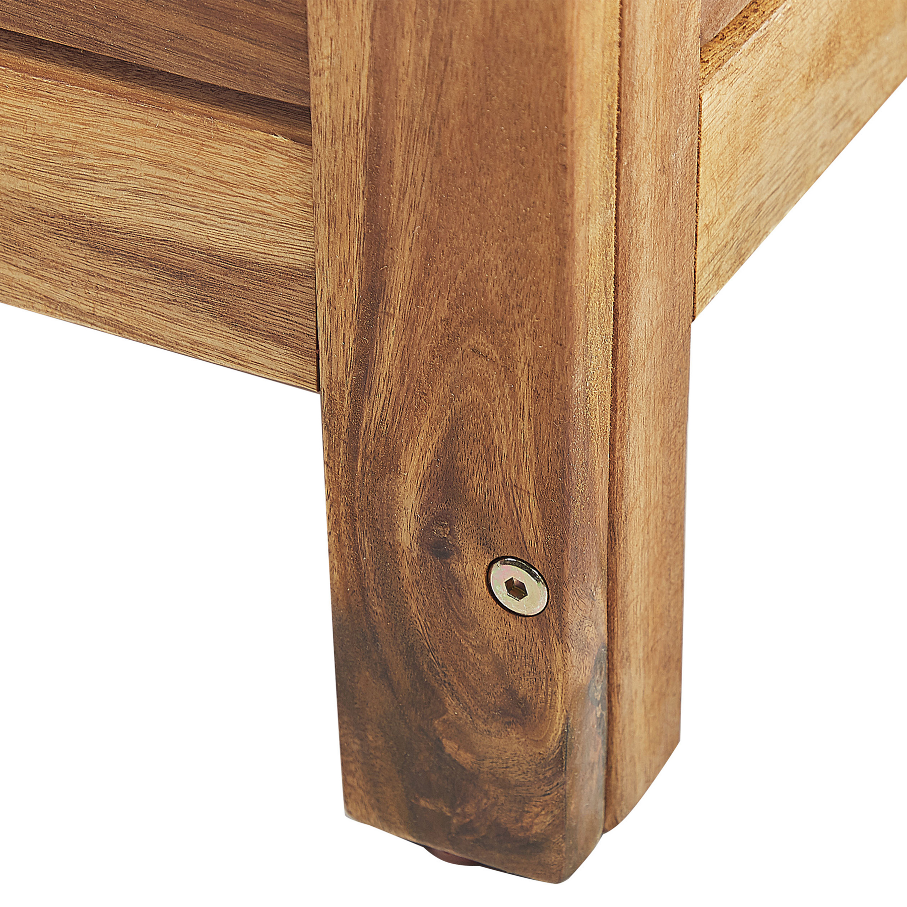Beliani - RIVIERA - Kussenbox - Lichtbruin - 130 cm - Acaciahout
