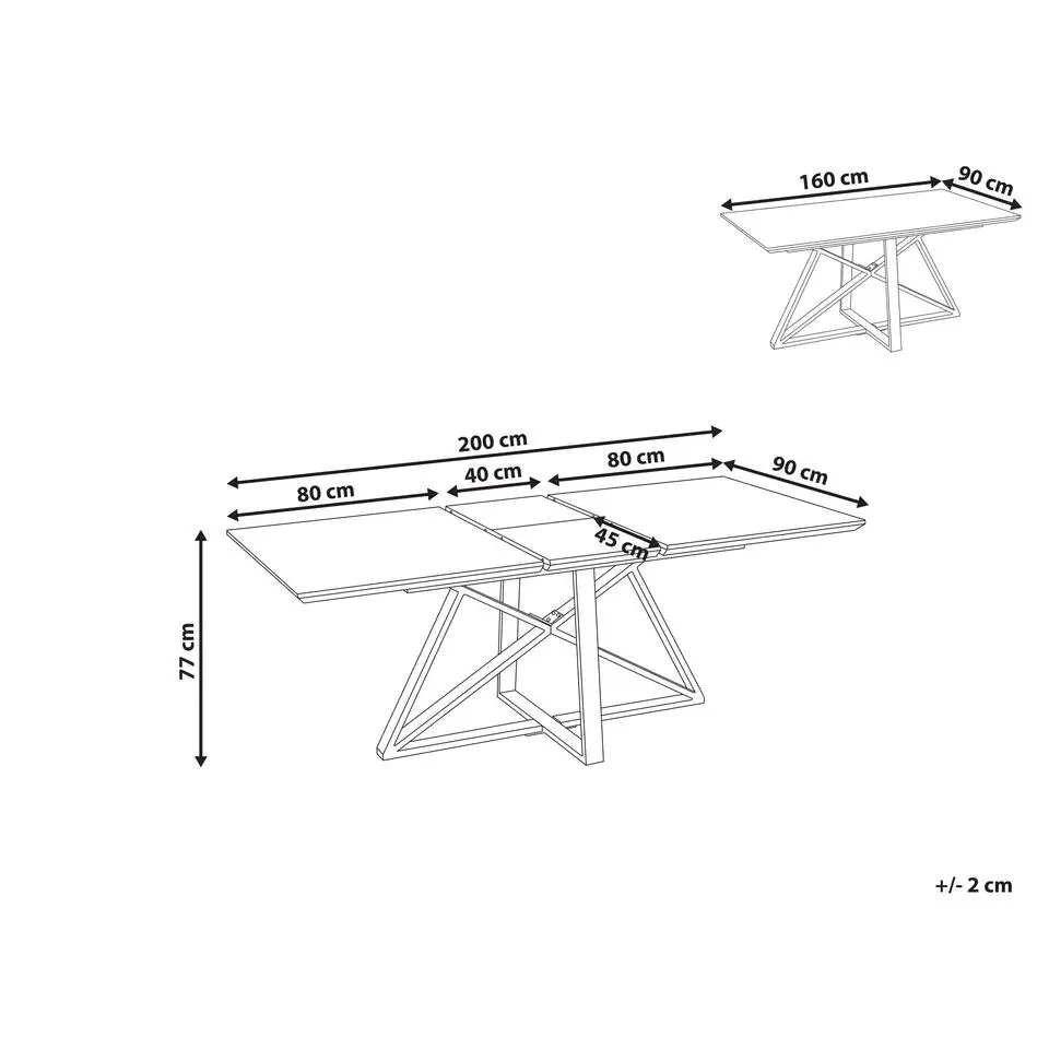 MAXIMUS - Eettafel - Wit - MDF