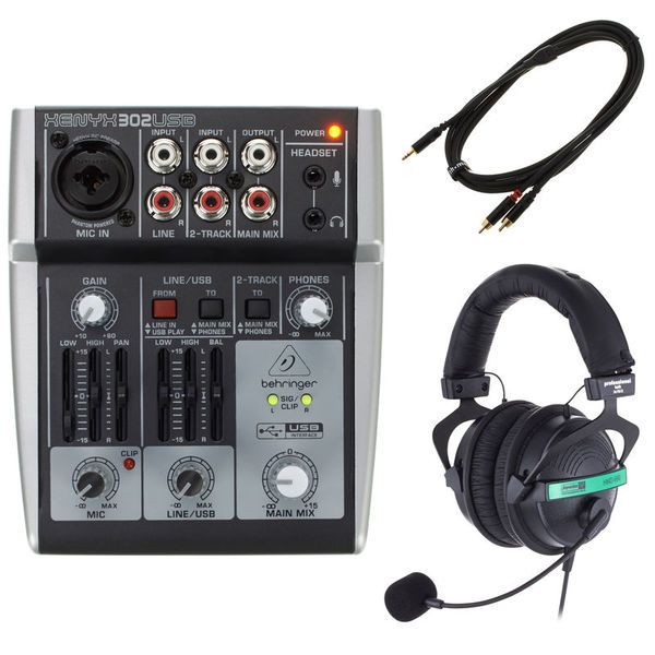 Behringer Xenyx 302USB Headset Bundle