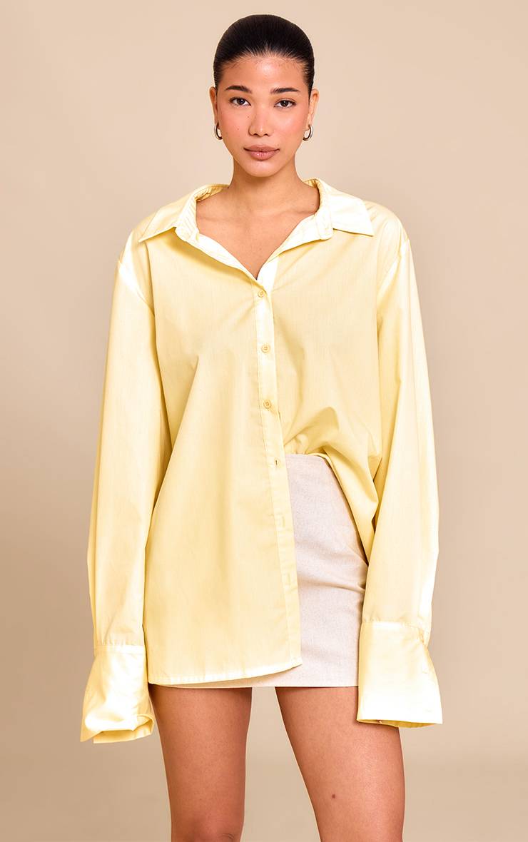 Butter Yellow Chemise Citron À Poignets Oversize
