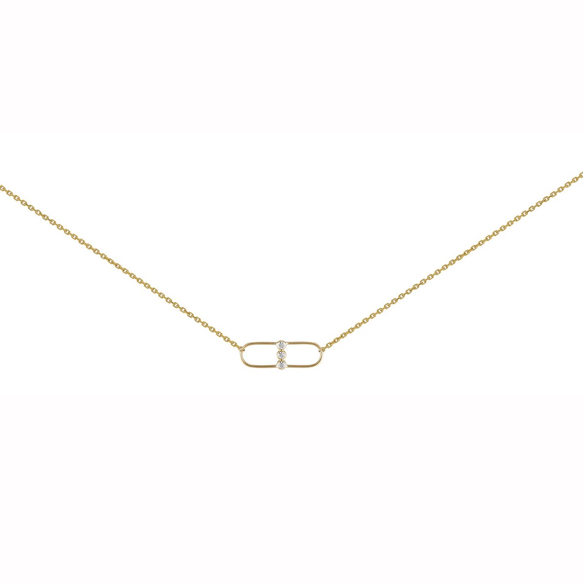 Collier Brillaxis motif ovale trilogy