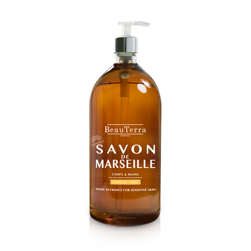 Beau Terra Marseille Flydende Sæbe, Honey Vanila, 300 ml