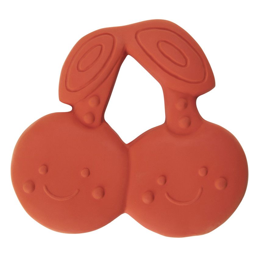 Anneau de dentition en caoutchouc Cherry - Ecru