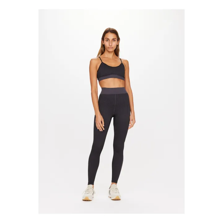 The Upside Brassière Côtelée Seamless Zahra | Noir