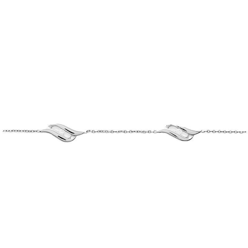 Bracelet Femme - Oxyde de zirconium - Argent 925 - Longueur : 18 cm