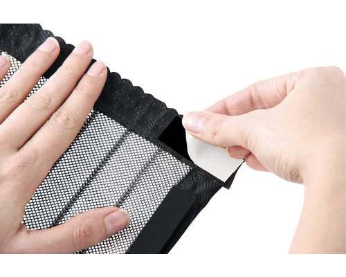 EASYmaxx Magic Click Vliegenhor, Magnetisch Insectenwerend Gordijn, Geen Boren Nodig, Zwart, 90x210 cm