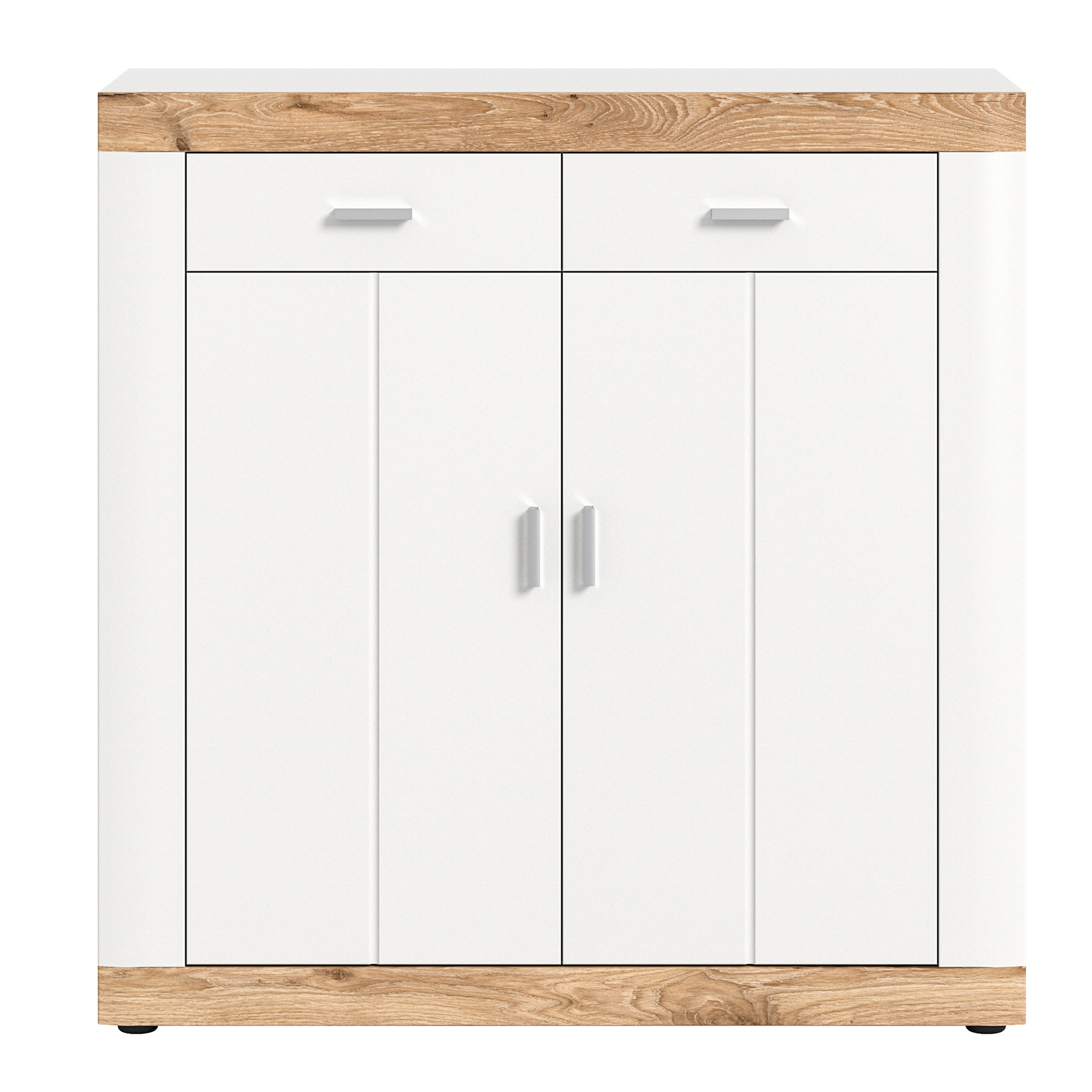 Kommode LAREDO - weiß-Nox Oak - 101 cm