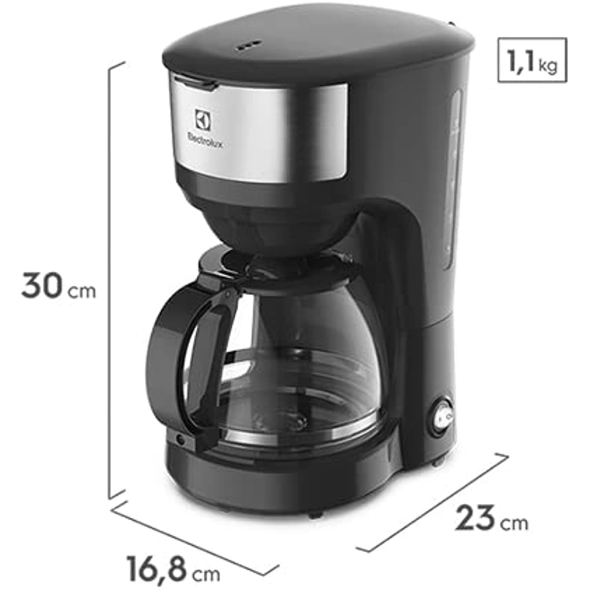 Cafeteira El&eacute;trica Electrolux Inox 30 X&iacute;caras Efficient ECM20 127v