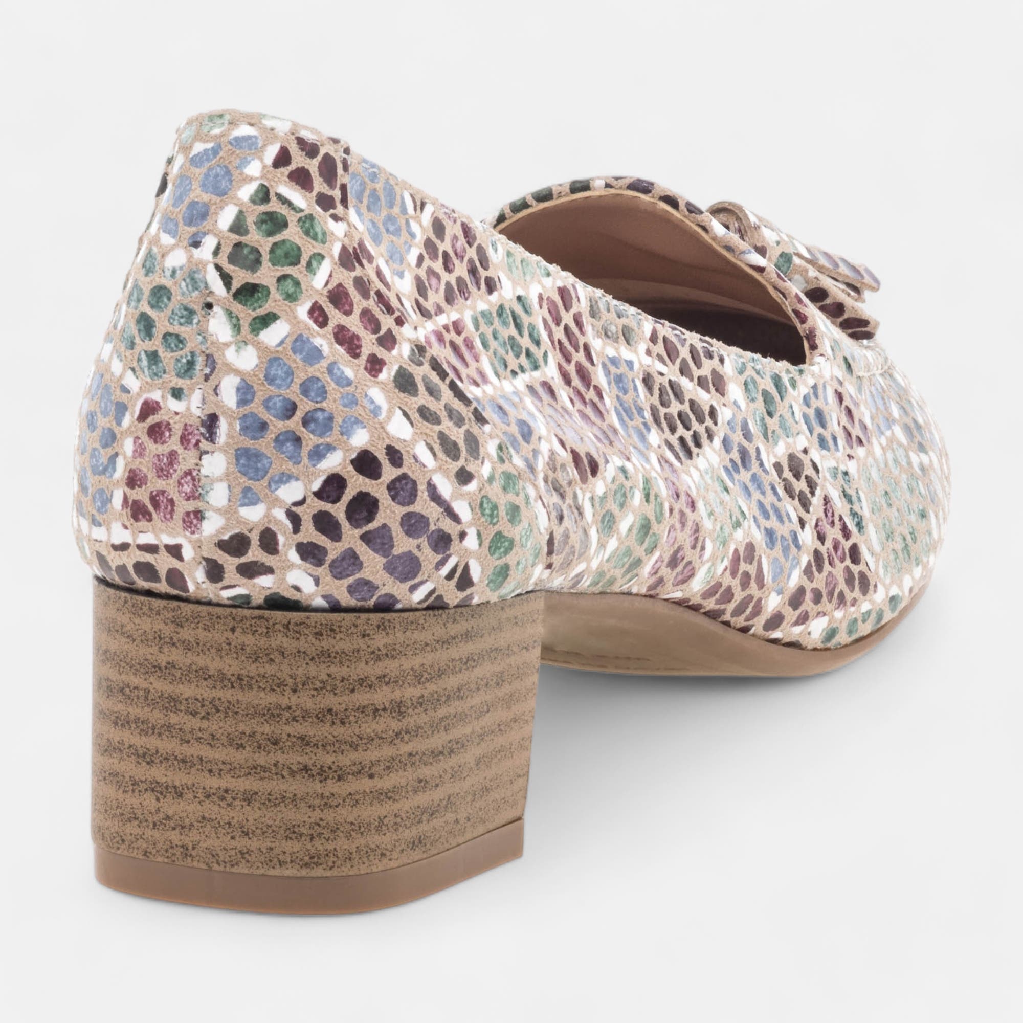 Mocassins Femme en cuir multicolore
