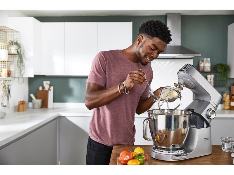 Kenwood Küchenmaschine Chef Baker XL KVL85.004SI Silber Küchenmaschine mit integrierte Waage und Timerfunktion