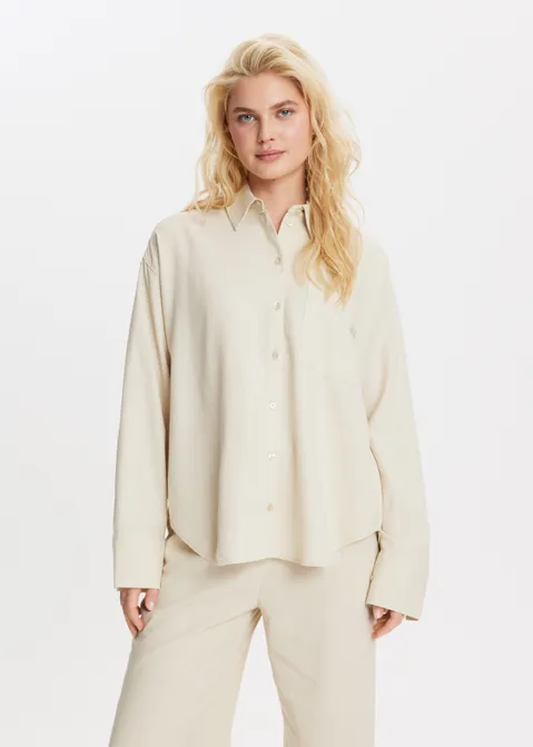 Linnen blouse zand (ZND.L)