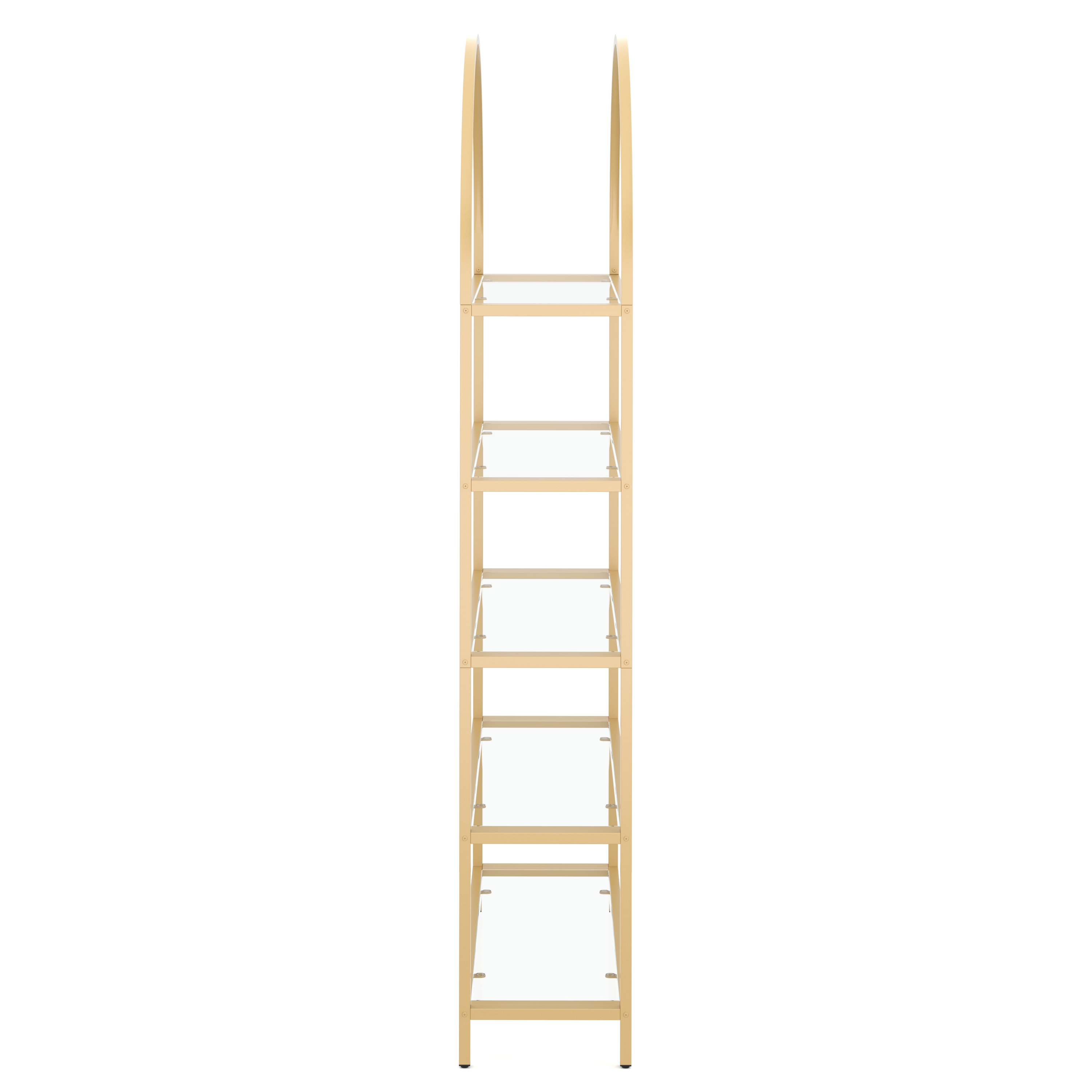 Bücherregal Glas TYRO 83 x 183 cm gold