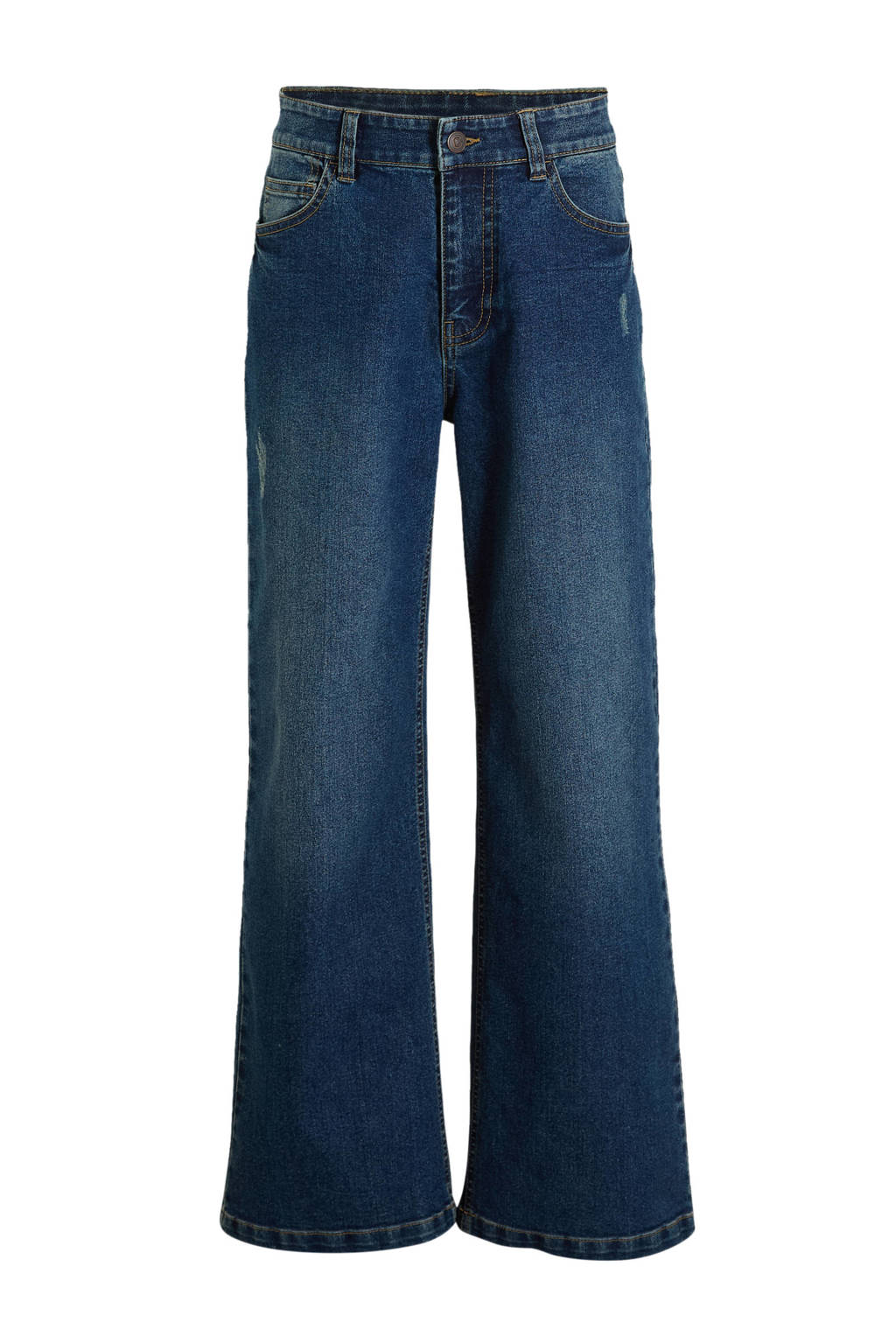 Coolcat Wide Leg Jeans Dominic Donker Blauw
