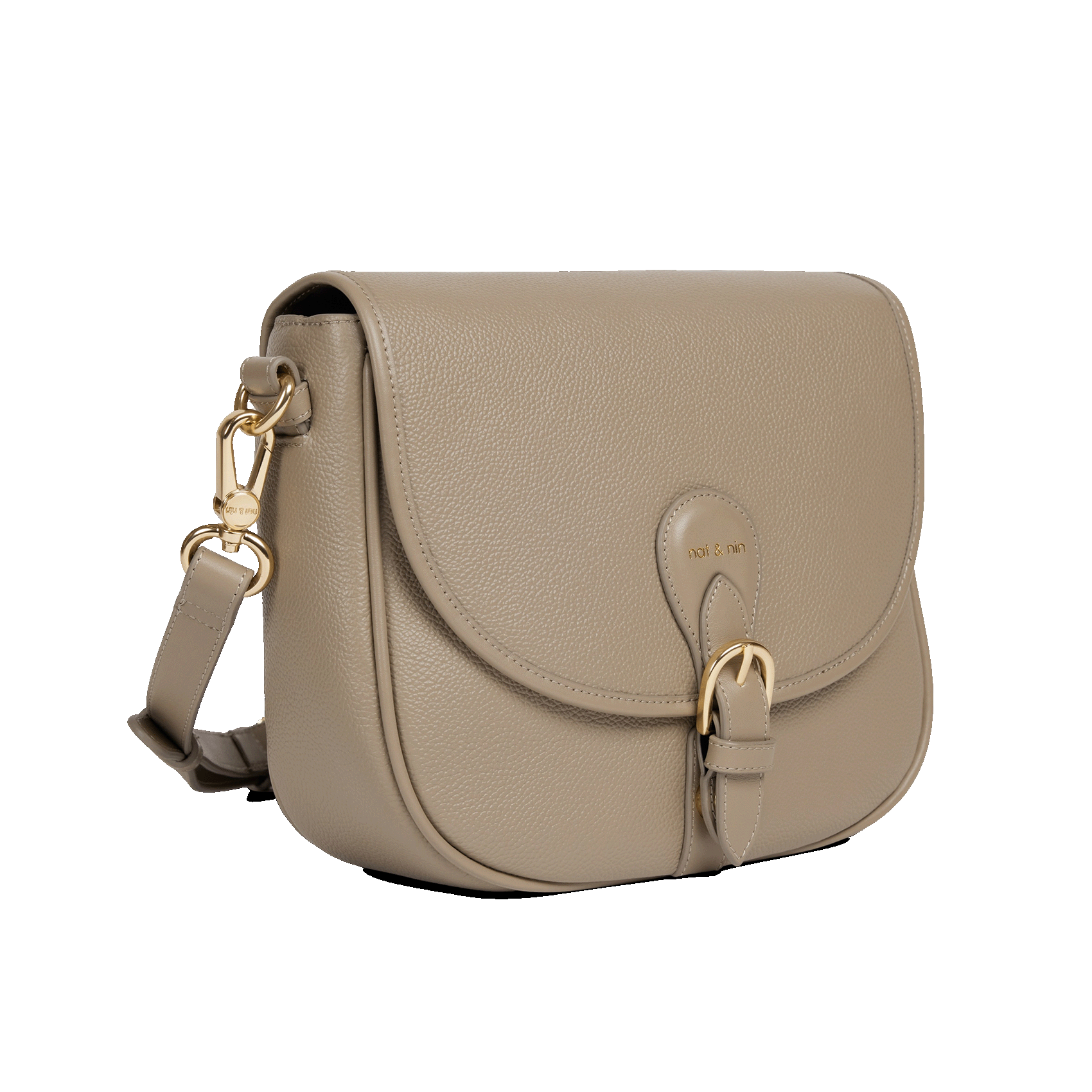 OLIVIA - Sac bandoulière besace en cuir | Gris