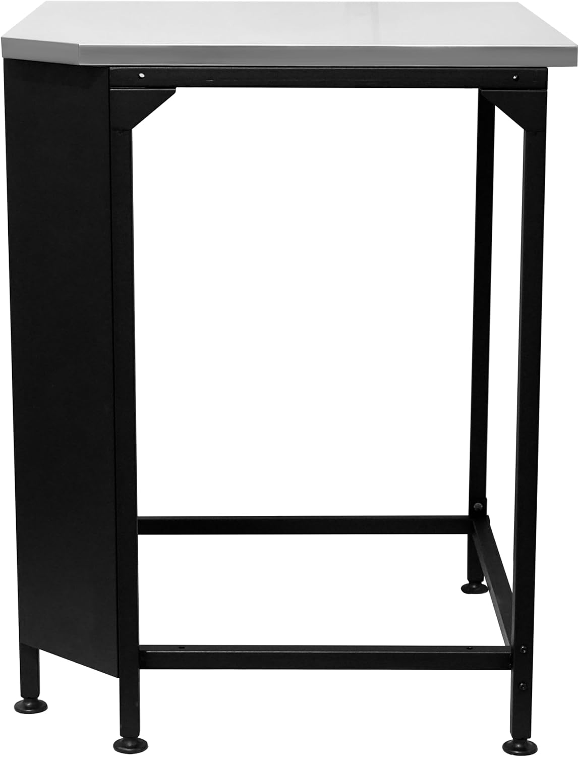 cozze® Eck-Tisch für Außenküchen – Kombinierbar mit Cozze Outdoor-Tischen, Typ 430 Edelstahlplatte, 100kg Traglast, Höhenverstellbar