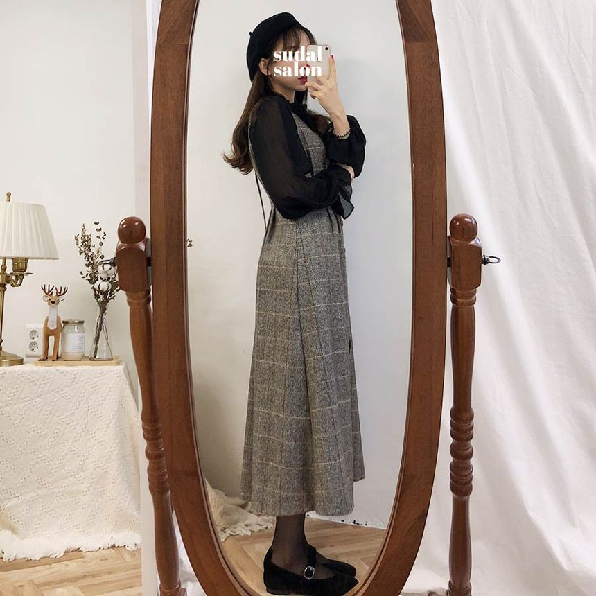 Leoom - Chiffon blouse met klokmouwen