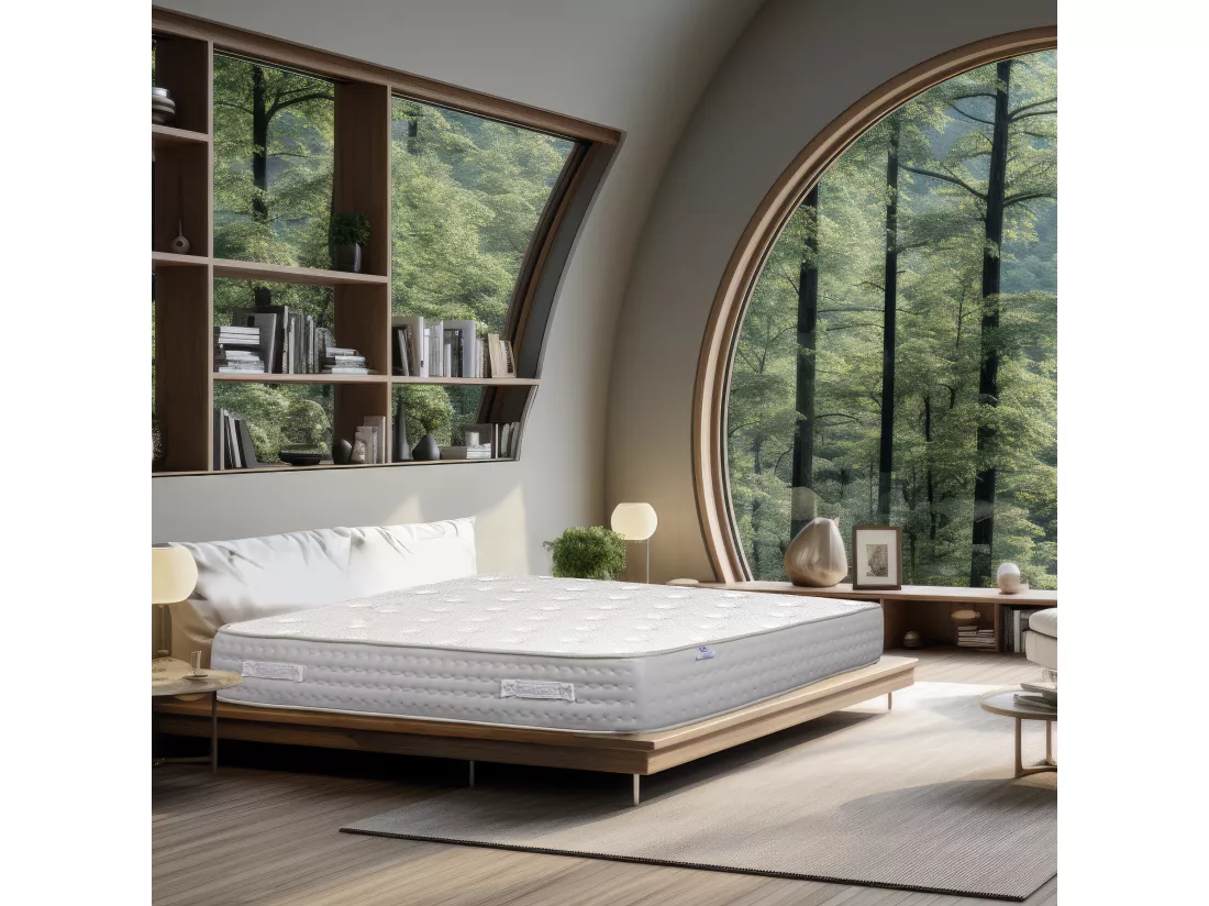 Matelas 160x200 cm, Purlux, 26cm, latex, mousse haute densité, ferme