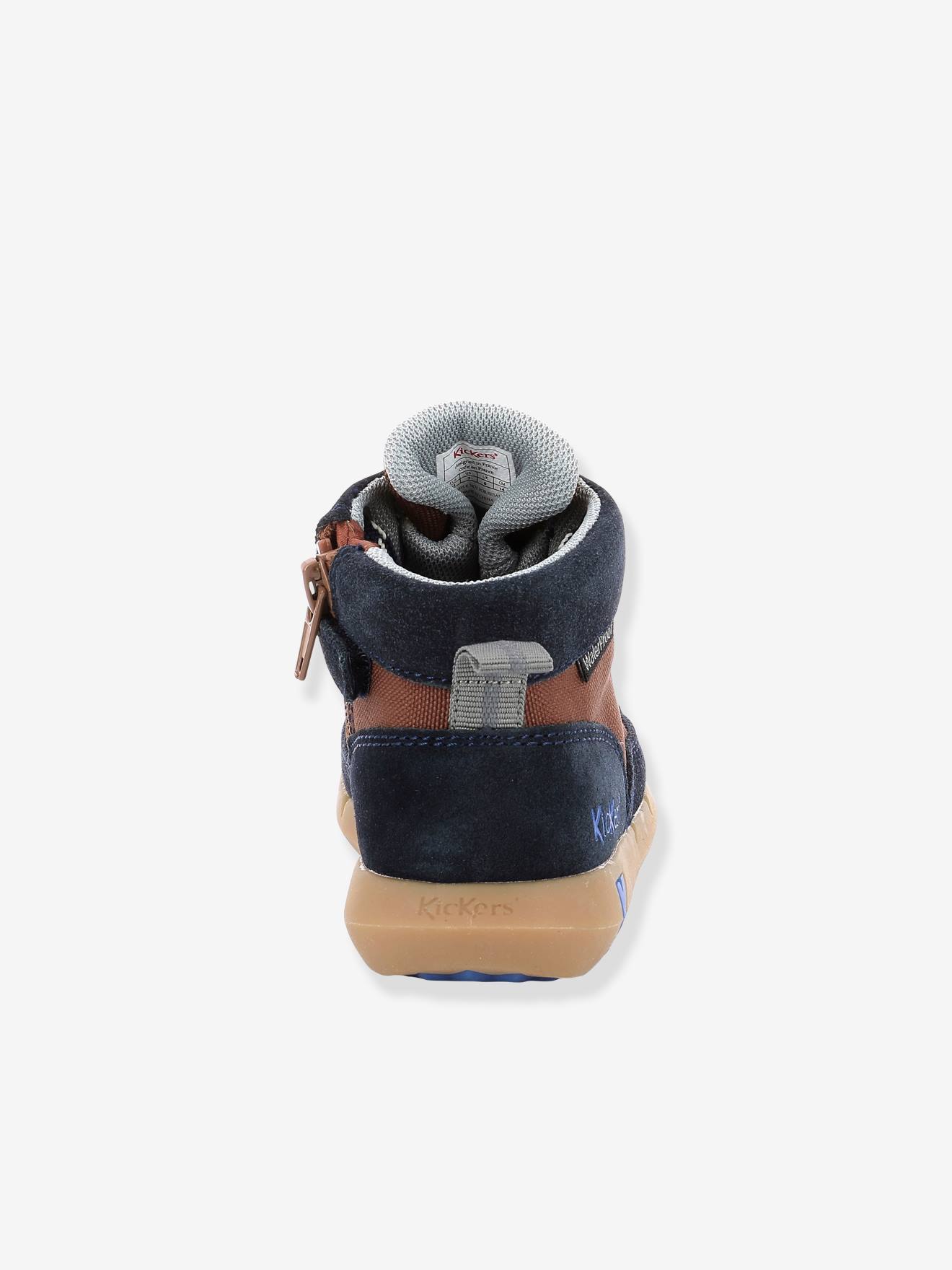 Tênis Juniby KICKERS®, azul escuro, liso com estampas.