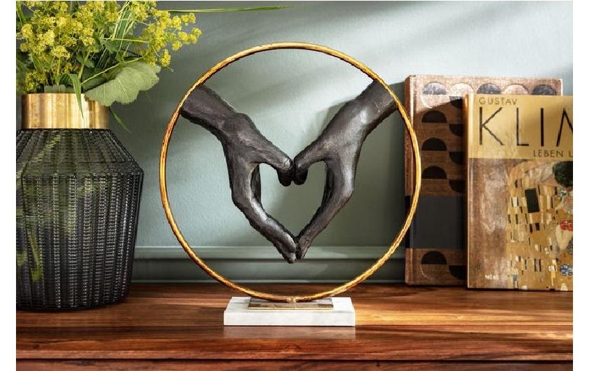 Dekofigur Elements Heart Hand Polyresin<br>Deko für zu Hause