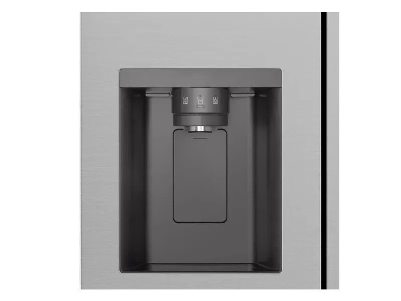 LG GSLC41PYPE - Køleskab/fryser - side-by-side med vanddispenser, isdispenser - bredde: 91.3 cm - dybde: 73.5 cm - højde: 179 cm - 641 liter - Klasse E - prime-sølv