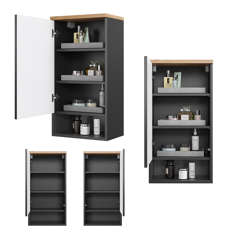 Vicco Hängeschrank Badschrank Badezimmerschrank Eden hängend 1 Tür 4 Fächer