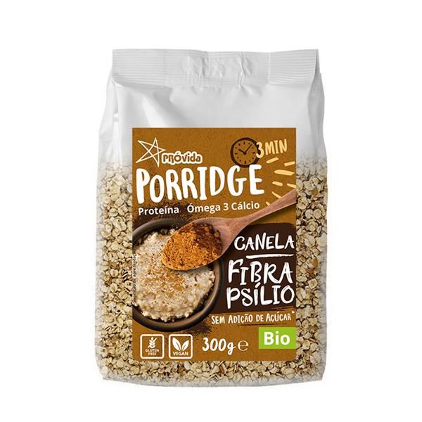Porridge (Papas Aveia) Canela & Fibra Psílio